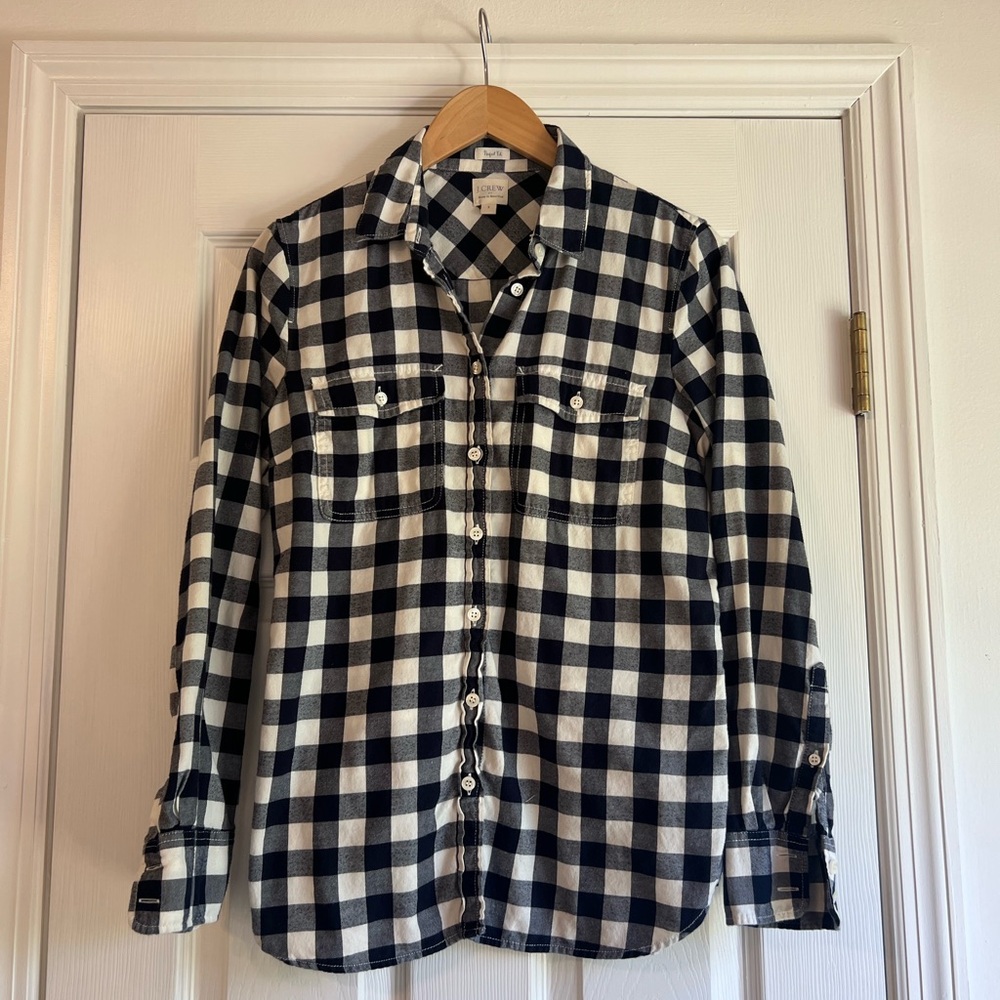 J Crew Buffalo check/plaid flannel shirt women’s S